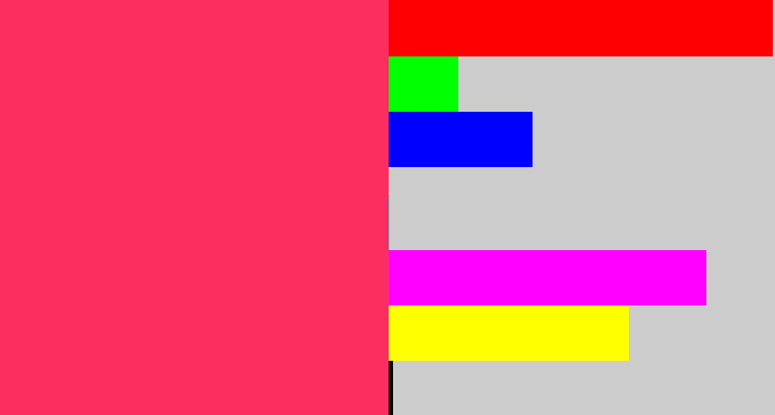 Hex color #fc2e5f - red pink