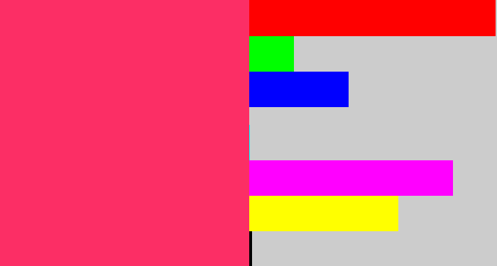 Hex color #fc2e65 - red pink