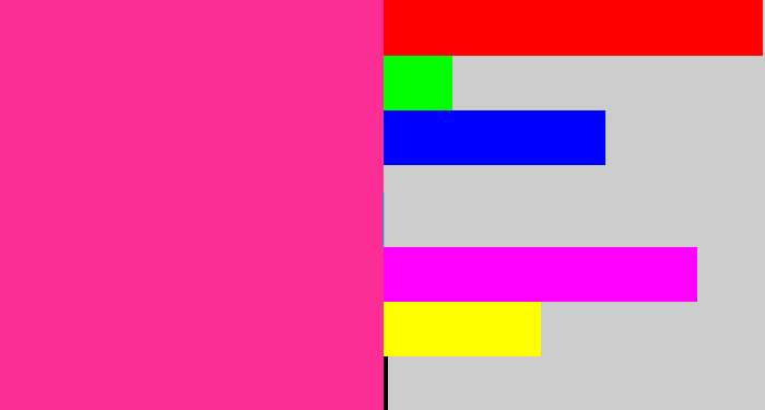 Hex color #fc2e95 - barbie pink