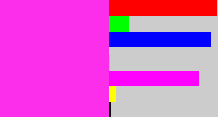 Hex color #fc2eec - pink/purple