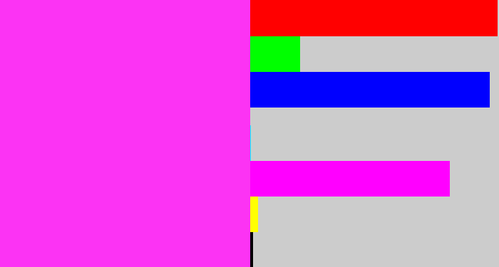 Hex color #fc33f4 - pink/purple