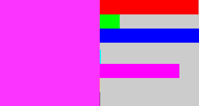 Hex color #fc34ff - pink/purple