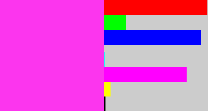Hex color #fc35ee - pink/purple