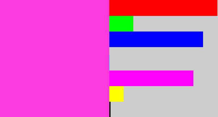 Hex color #fc39dc - purple pink