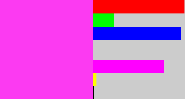 Hex color #fc3af2 - pink/purple
