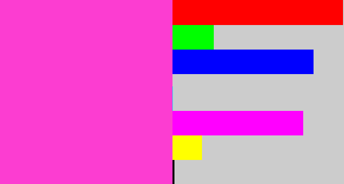 Hex color #fc3dd1 - purple pink