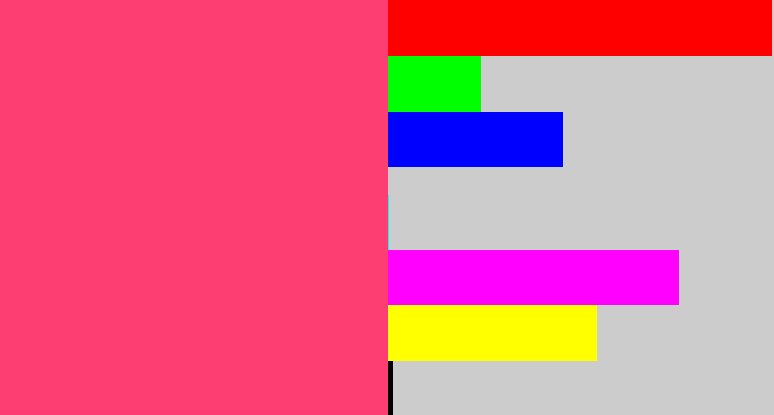 Hex color #fc3e73 - warm pink