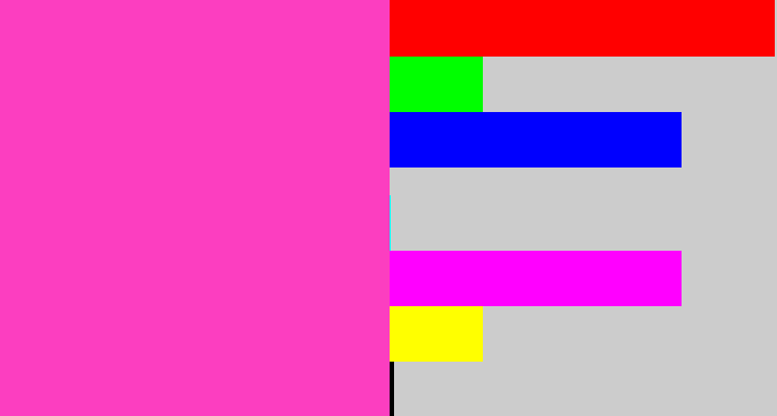 Hex color #fc3ec0 - barbie pink