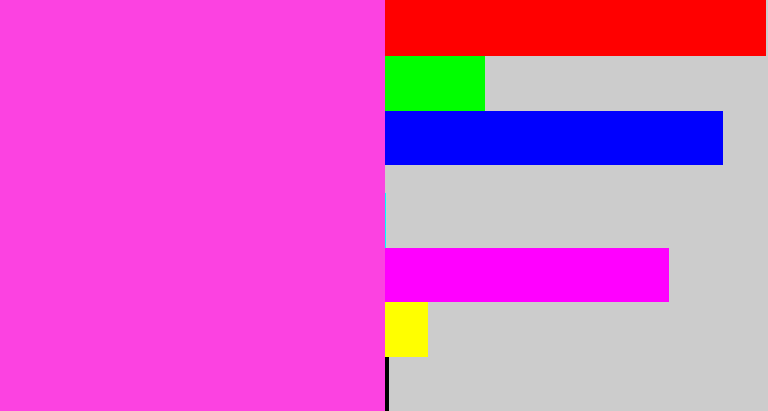 Hex color #fc42e1 - purple pink