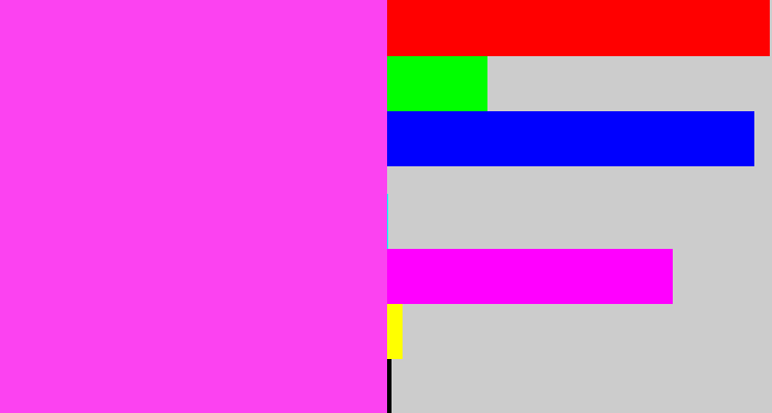 Hex color #fc42f1 - light magenta