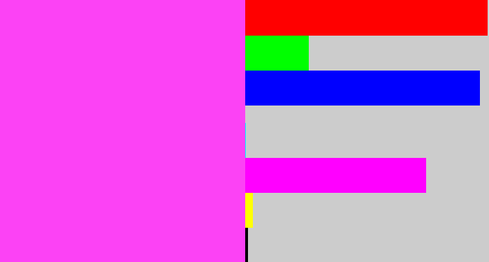 Hex color #fc42f5 - light magenta