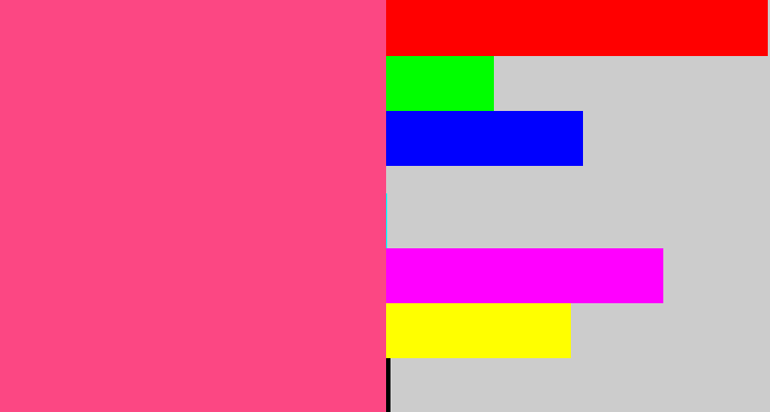 Hex color #fc4783 - warm pink
