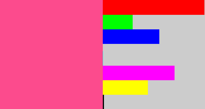 Hex color #fc4b8d - warm pink