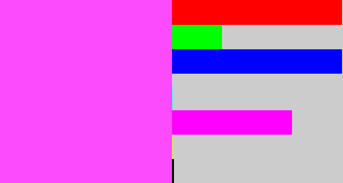 Hex color #fc4bfc - violet pink