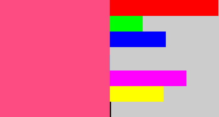 Hex color #fc4c81 - warm pink