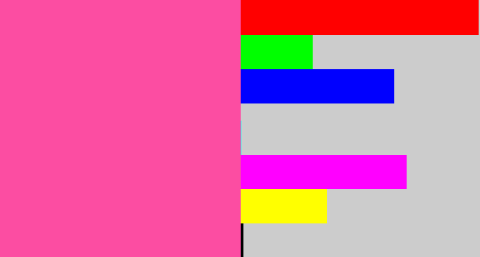 Hex color #fc4da2 - barbie pink