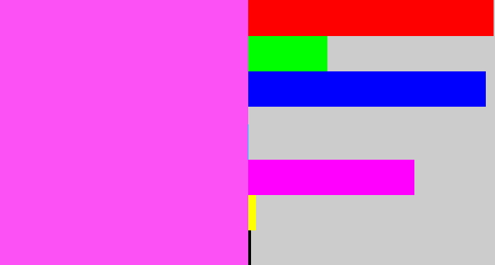 Hex color #fc52f5 - light magenta
