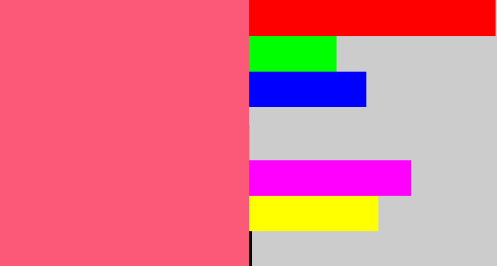 Hex color #fc5878 - warm pink