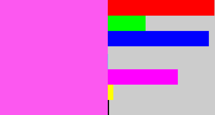 Hex color #fc58f0 - light magenta