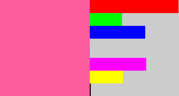 Hex color #fc5c9e - medium pink