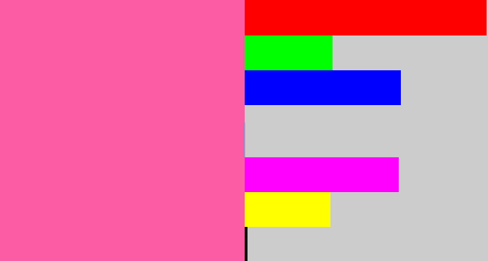 Hex color #fc5ca3 - medium pink
