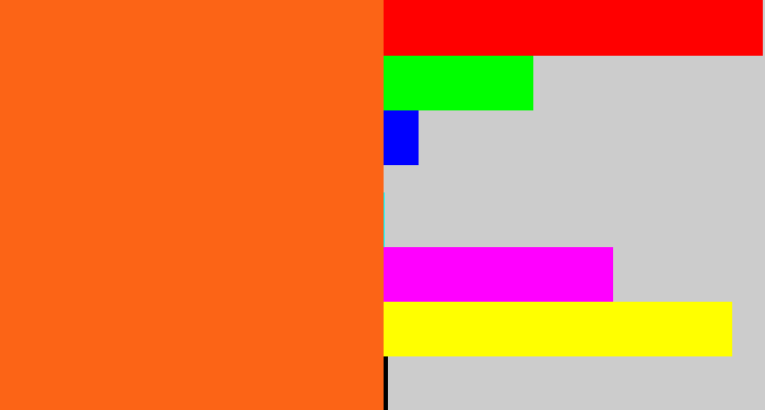Hex color #fc6416 - orange