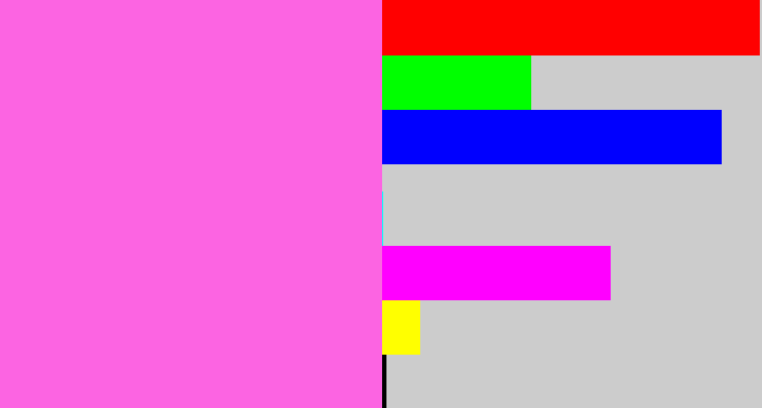 Hex color #fc64e2 - candy pink