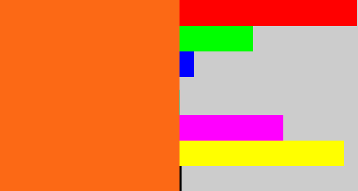 Hex color #fc6915 - orange