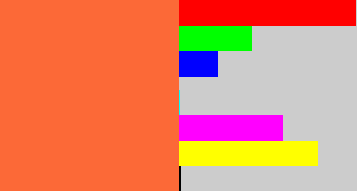 Hex color #fc6937 - pinkish orange