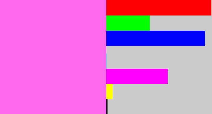 Hex color #fc69ec - candy pink