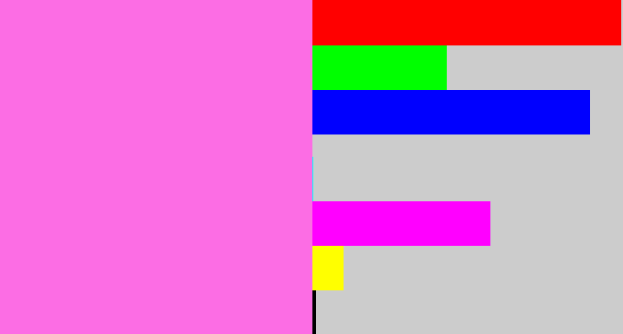 Hex color #fc6de4 - candy pink