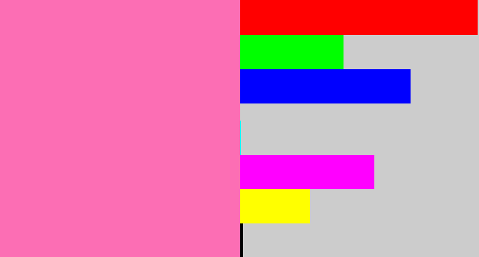 Hex color #fc6eb4 - bubblegum