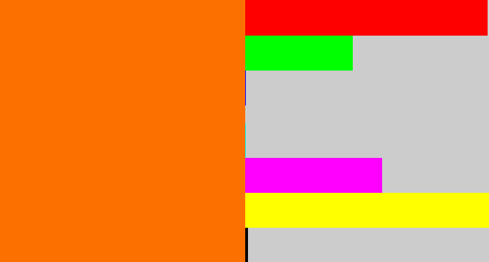 Hex color #fc7000 - orange