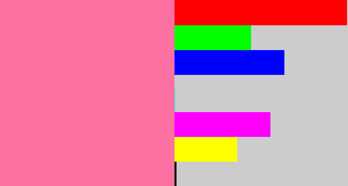Hex color #fc71a1 - carnation pink