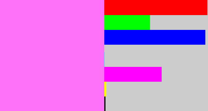 Hex color #fc71f8 - light magenta