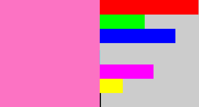 Hex color #fc73c3 - pink