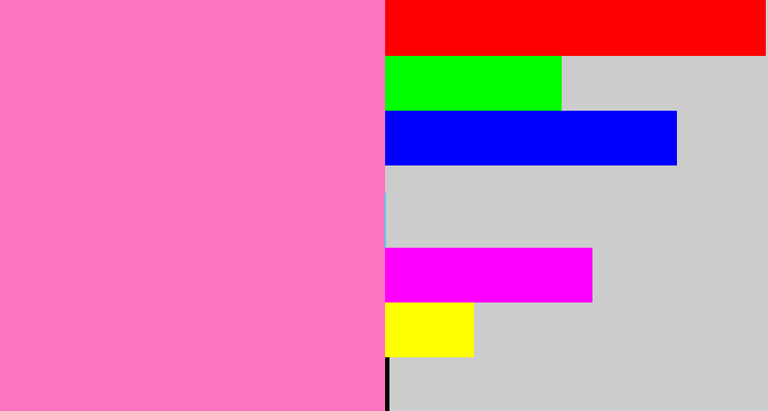 Hex color #fc75c1 - pink
