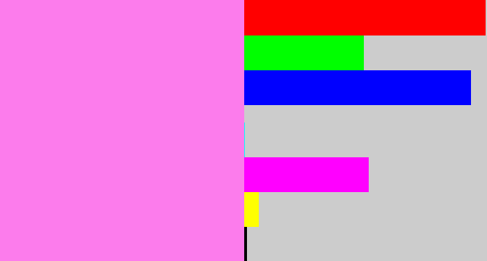 Hex color #fc7cec - purply pink