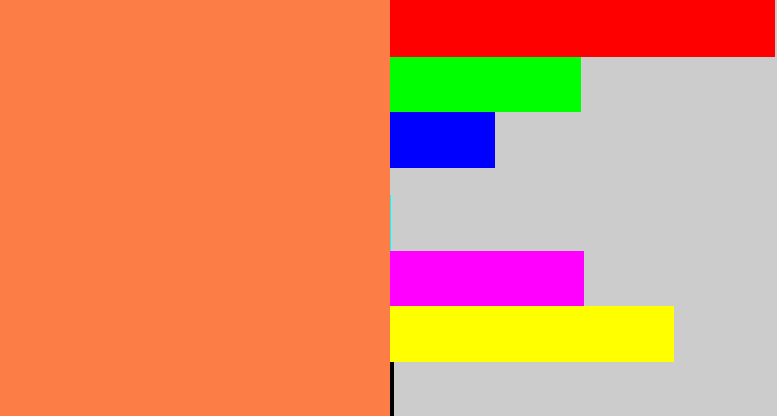 Hex color #fc7d45 - orangish