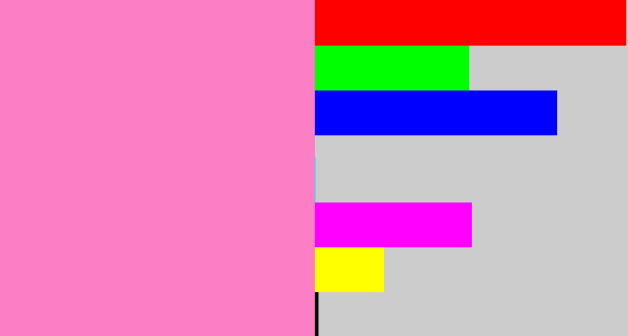 Hex color #fc7ec5 - pink