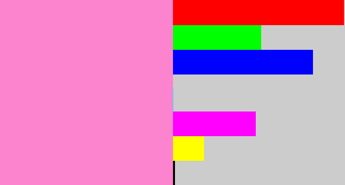 Hex color #fc83ce - bubblegum pink