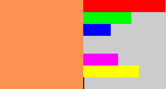 Hex color #fc9354 - pastel orange
