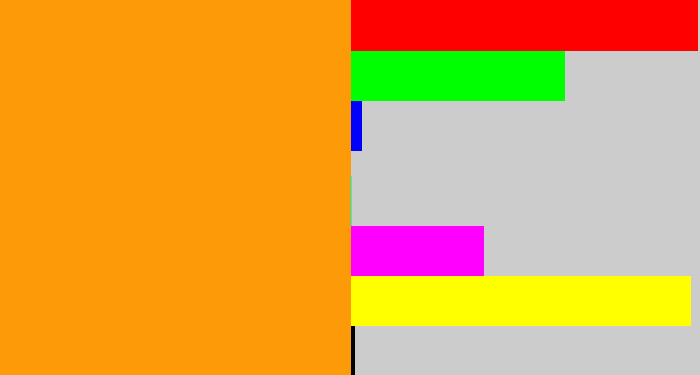 Hex color #fc9b07 - tangerine