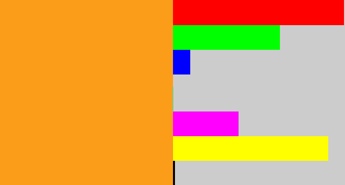 Hex color #fc9d19 - yellowish orange