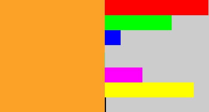 Hex color #fca226 - mango