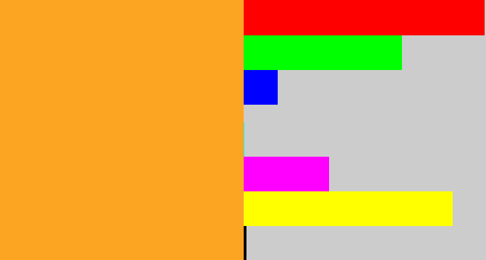 Hex color #fca523 - mango