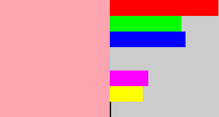 Hex color #fca5b0 - soft pink