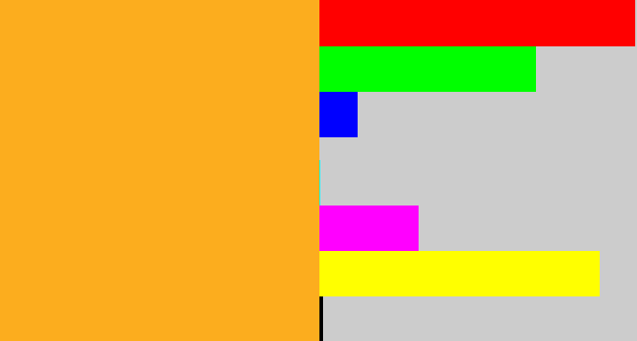 Hex color #fcad1e - squash