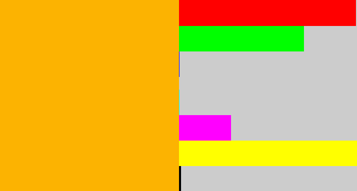 Hex color #fcb301 - yellow orange