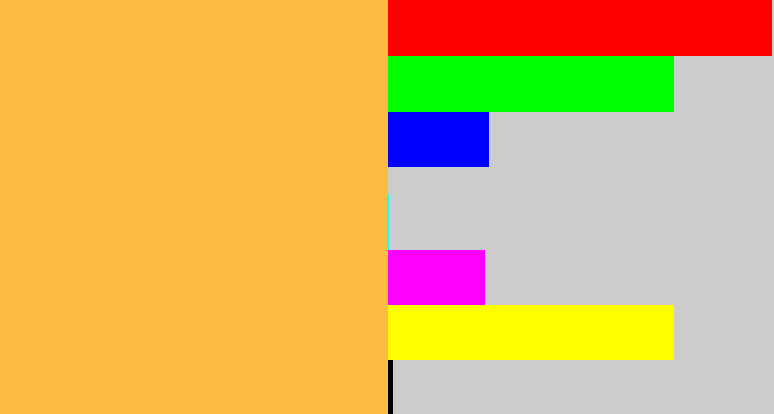 Hex color #fcbc42 - butterscotch